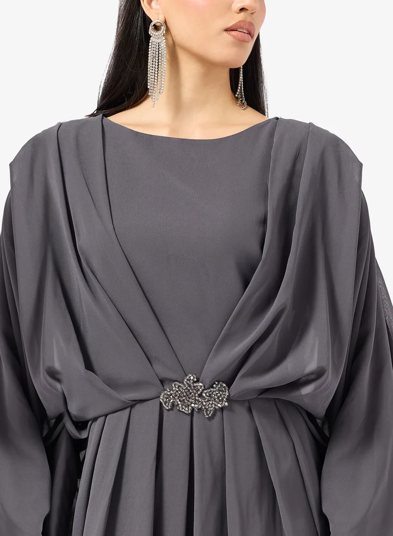 Khizana  Drapped A-line Dress for Women | Best Price UAE