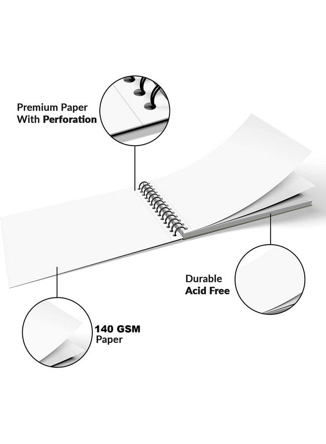Variety Canvas 50 Sheet A5 Sketchbook Set | Top Spiral-Bound Sketchpad for Artists | Sketching and Drawing Acid Free Paper, for Doodling | Artist Oxfort Sketch Book (WHITE) - Image 3