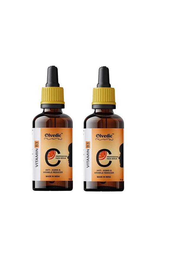 Olvedic Professional Vitamin B3- Skin Clearing Serum - Brightening, Anti-Aging Skin Repair, Wrinker Reducer Face Serum, Dark Circle, Fine Line & Sun Damage Corrector-Pack of 2 (30 ml Each) - Image 1