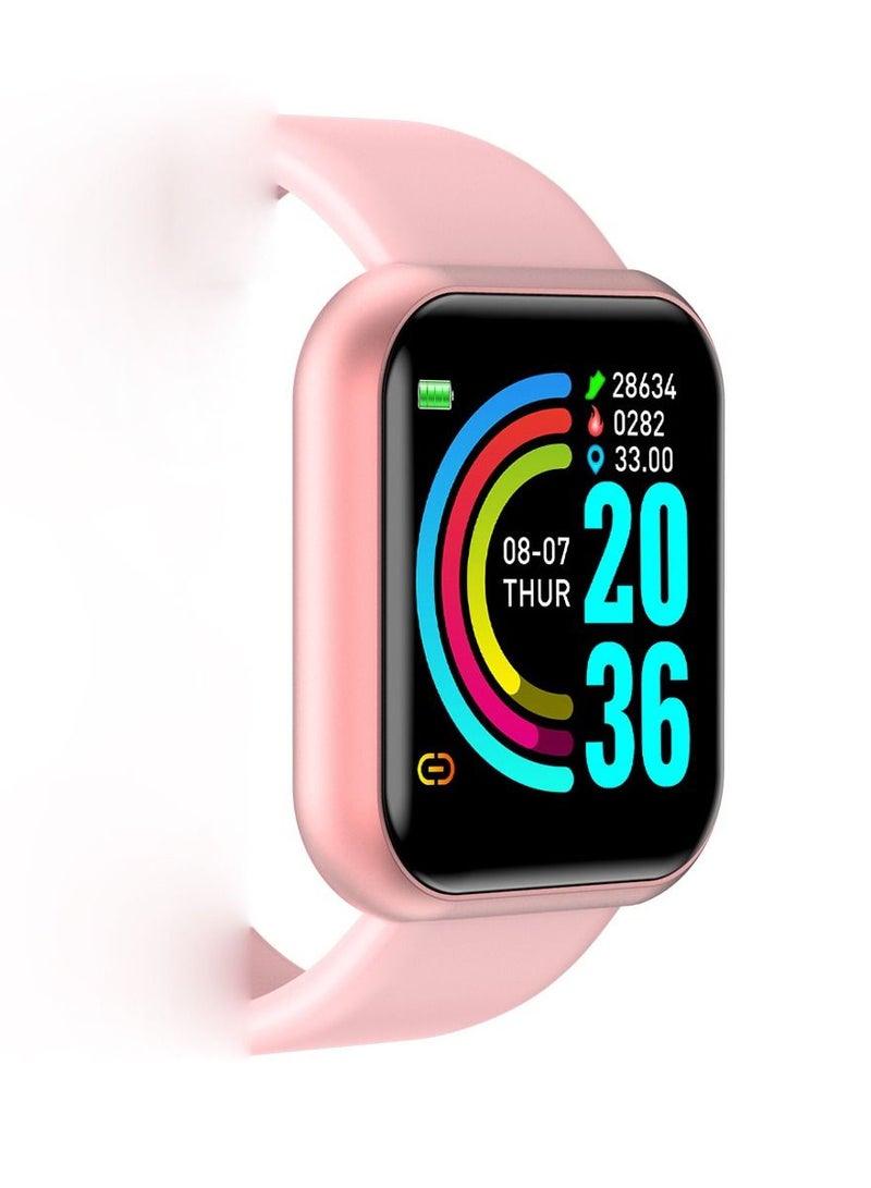 GELESE New Smart Bracelet Exercise Mode Heart Rate And Blood Pressure Monitoring Step Counting Exercise Bracelet Pink - Image 1