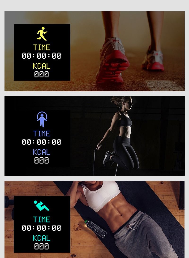 GELESE New Smart Bracelet Exercise Mode Heart Rate And Blood Pressure Monitoring Step Counting Exercise Bracelet Pink - Image 2