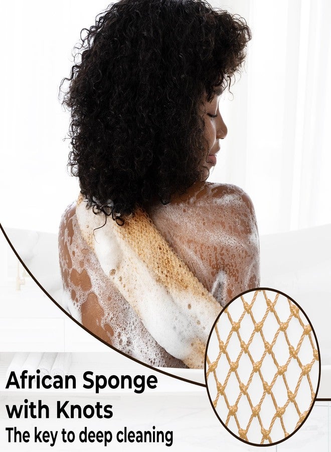 MINISENTIALS African Net Sponge Authentic with Knots - Afroscrub Exfoliating Net Sponge for Body Scrubber Exfoliator - Real African Bath Back Scrubber Washcloth Travel Protable and Dry Quickly - Image 5