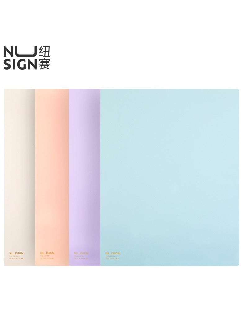 Deli مجلد PP بنسيج مقاوم للتمزق من نوساين NS185 - 4 جيوب وشفاف لتخزين مستندات A4 - 6 قطع - Image 1