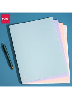 Deli Nusign NS185 4-Pocket PP Folder - Tear-Resistant Seams & Transparent Filing for A4 Documents - 6pcs  - Image 1