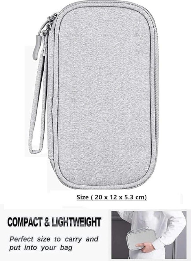 Horizon Electronic Organizer Bag for Travel, Medium Usb Cable Organizer Bag for Charger, Hard Drive Case and Portable Accessories Organizer, Use It for Usb Flash Drive, Earphone, Power Bank or Sd Card - Grey - Image 4