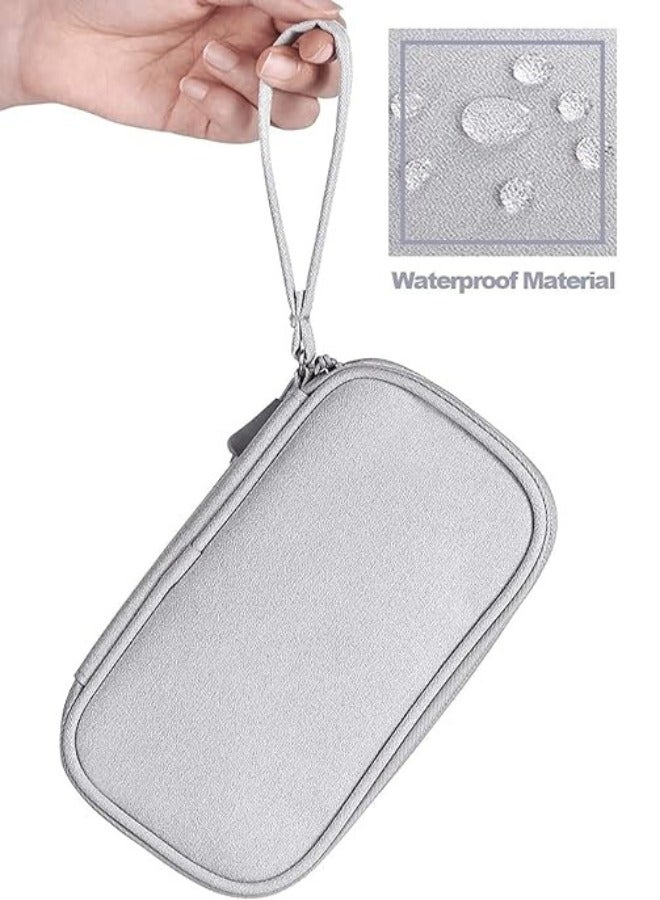 Horizon Electronic Organizer Bag for Travel, Medium Usb Cable Organizer Bag for Charger, Hard Drive Case and Portable Accessories Organizer, Use It for Usb Flash Drive, Earphone, Power Bank or Sd Card - Grey - Image 1