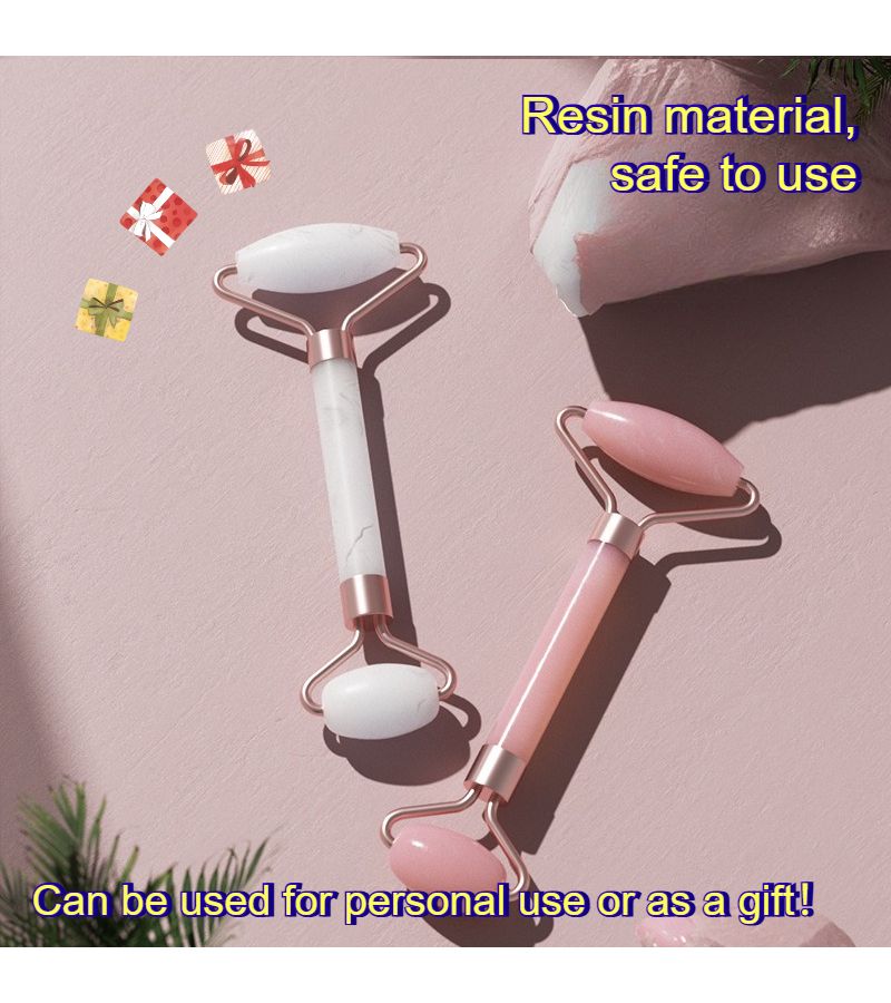 بينك مجموعة تدليك الوجه للاستخدام المنزلي أو التجاري مع مكشطة وroller كرة العين من الراتينج - Image 2