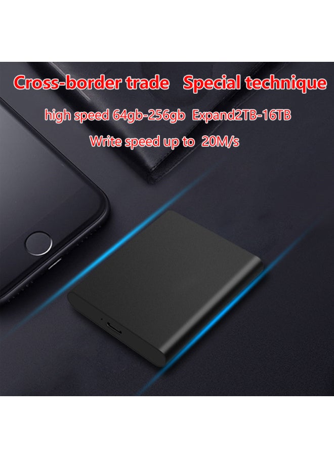 Generic Exclusive For Solid State Mobile Hard Disk 2T High-speed External Mobile Phone Computer Mobile Disk Hard Disk 1tu Disk Wholesale-Capacity:256t (64gb Expansion) Conventional-Interface:USB3.1 Silver  - Image 3