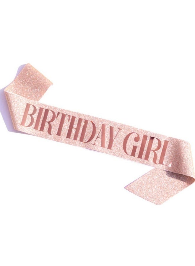 YOUHUAGUO Rose Gold Birthday Girl Queen Sash Tiara Crown Set for Women Girls Birthday Party Favor Gift - Image 4