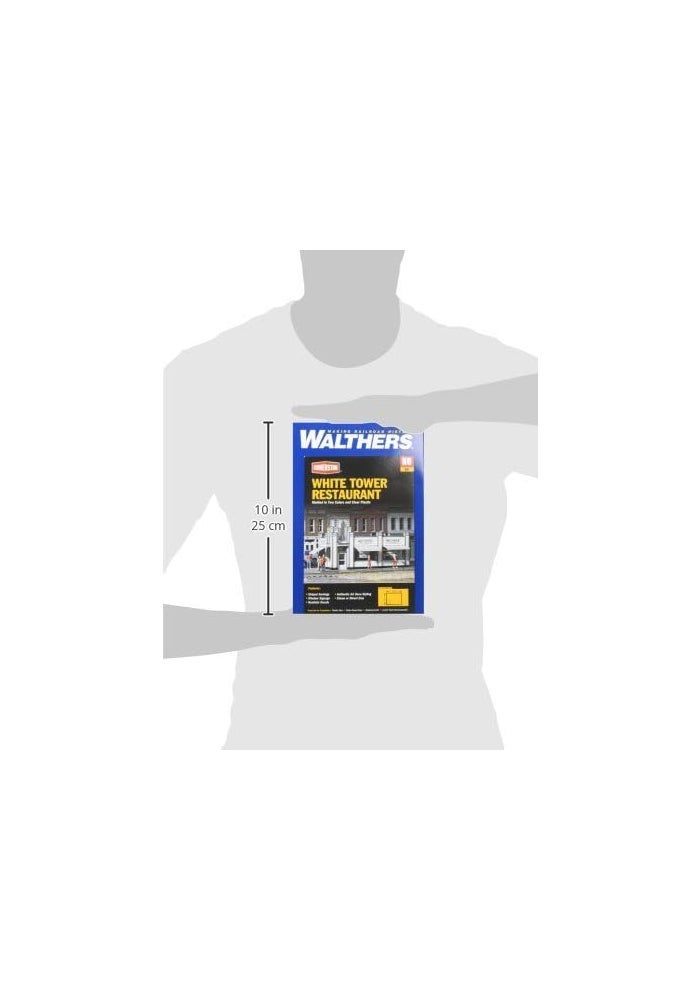 Cornerstone Walthers White Tower Restaurant Kit - 4-5/8 x 3 x 2-7/8 inches - Image 4