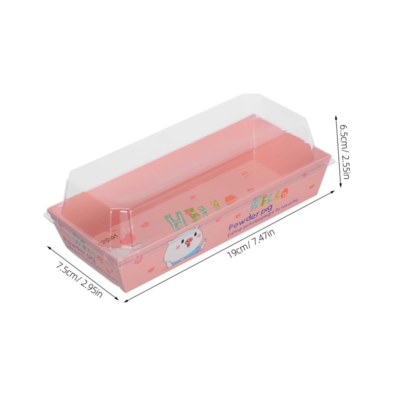 25 Pcs Clear Lid Cake Box For Muffins Sushi Pastries Desserts Food Containers - Image 3
