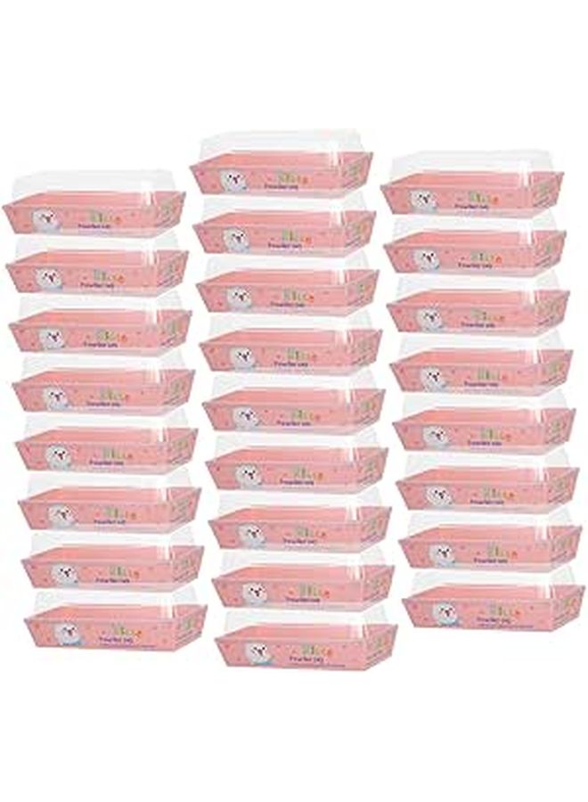 25 Pcs Clear Lid Cake Box For Muffins Sushi Pastries Desserts Food Containers - Image 1