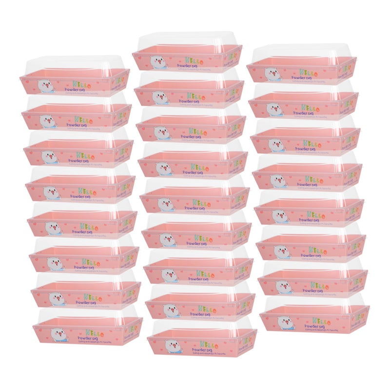 25 Pcs Clear Lid Cake Box For Muffins Sushi Pastries Desserts Food Containers - Image 2