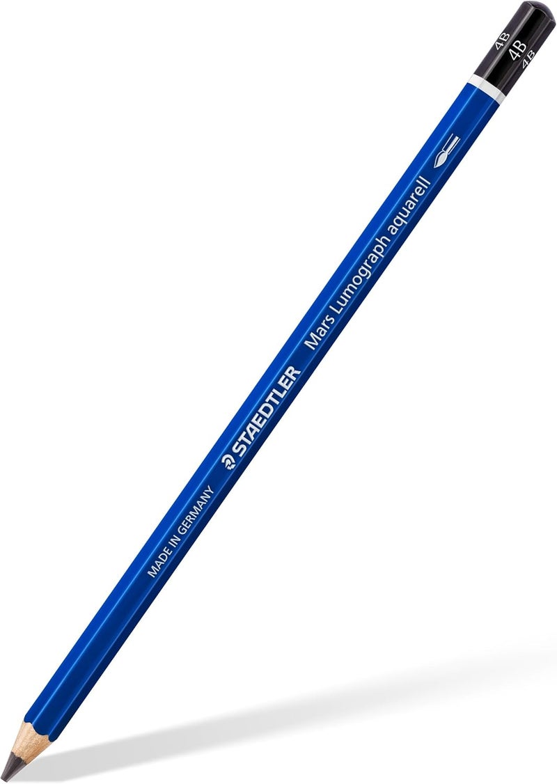 STAEDTLER Watercolour Graphite Pencils Set with Brush - 4B, 6B, 8B - Image 2