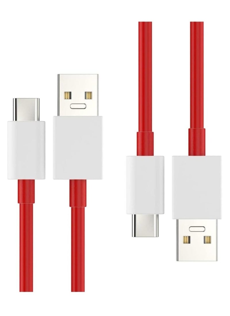 ELTRAZONE كابل USB Type-C فائق السرعة – مثالي لجهاز OnePlus 11، 10 Pro، Nord N20، 8T، والمزيد (أحمر ديناميكي) - Image 2