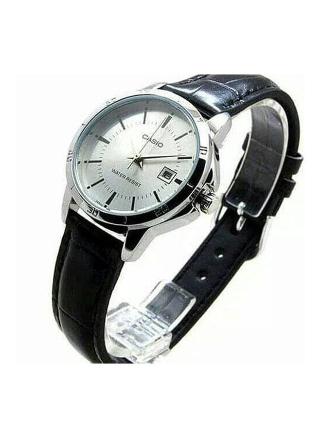 كاسيو ساعة كاسيو للسيدات LTP-V004L-7AUDF، أنالوج جلد، كوارتز، 30 مم، أبيض - Image 3