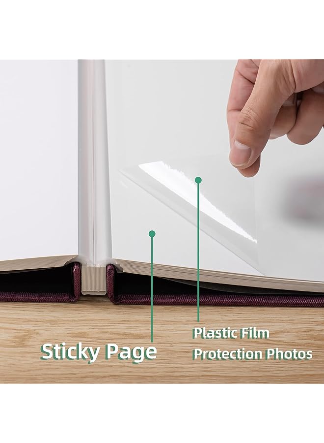 إيروريكس ألبومات الصور 40 صفحة ألبوم صور كبير ذاتي اللصق ألبوم قصاصات صور ذاتية اللصق مغناطيسية ألبومات يدوية الصنع ألبومات ذاكرة تحمل صورًا مقاس 3X5 و4X6 و5X7 و6X8 و8X10 بوصات - Image 4