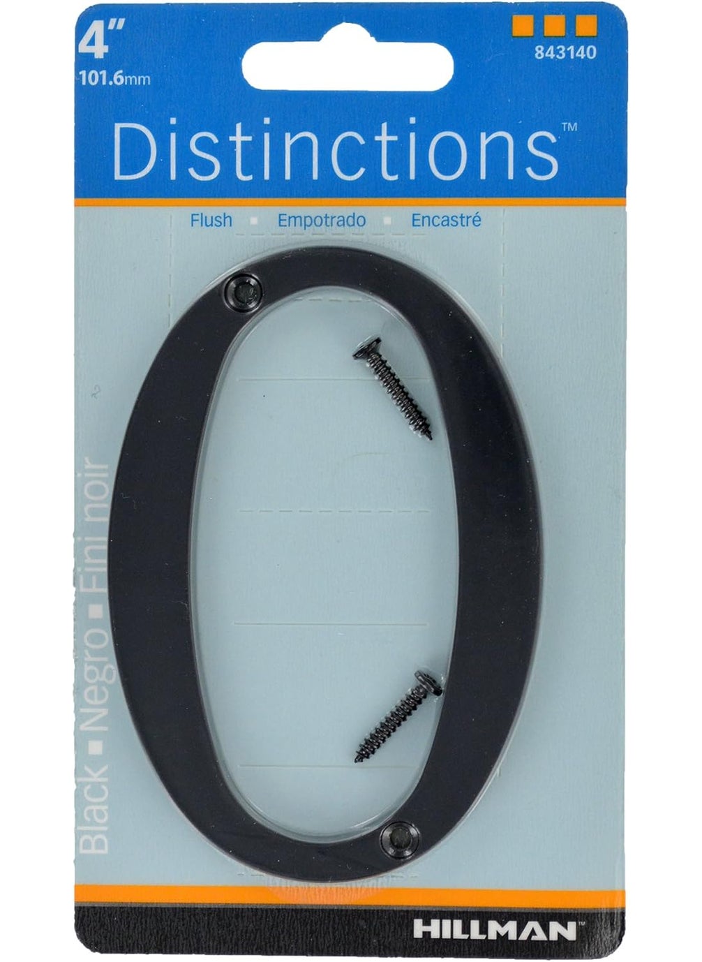 Hillman Distinctions 843140 Black FlushMount 4Inch House Number 0  - Image 2