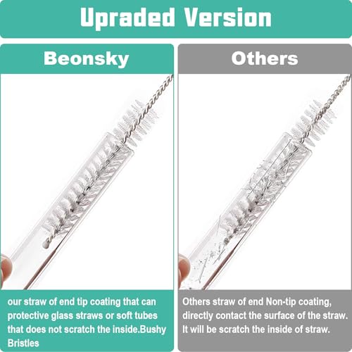 Beonsky Straw Cleaner Brush for Stanley, 4Pcs Extra Long Color Straw Cleaning Brush for 40oz 30oz 20oz 14oz Stanley Mug and Cleaning More Glass, Stainless,Bottle and Silicone Straw - Image 4