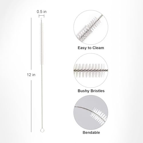 Beonsky Straw Cleaner Brush for Stanley, 4Pcs Extra Long Color Straw Cleaning Brush for 40oz 30oz 20oz 14oz Stanley Mug and Cleaning More Glass, Stainless,Bottle and Silicone Straw - Image 2