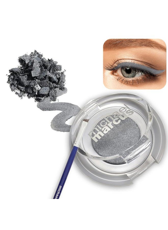 Michael Marcus Makeup Cake Eye Liner & Eyeliner Brush (Fantasia) - Water Activated Dry Pressed, Long-Lasting & Smudge Resistant Eyeliner - Cruelty & Paraben Free - For Beginner & Pro Makeup Artist  - Image 1