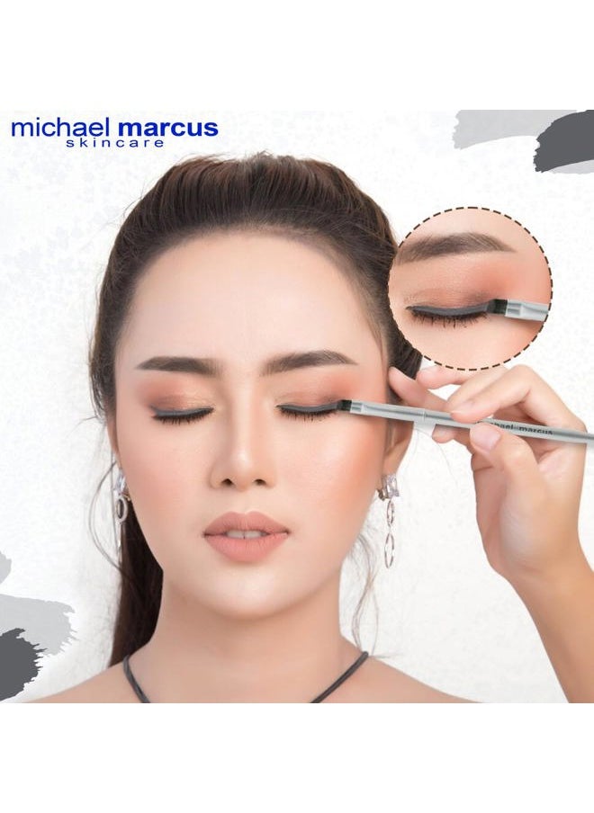 Michael Marcus Makeup Cake Eye Liner & Eyeliner Brush (Fantasia) - Water Activated Dry Pressed, Long-Lasting & Smudge Resistant Eyeliner - Cruelty & Paraben Free - For Beginner & Pro Makeup Artist  - Image 4