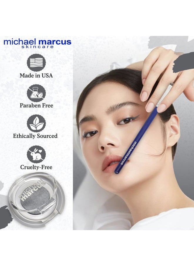 Michael Marcus Makeup Cake Eye Liner & Eyeliner Brush (Fantasia) - Water Activated Dry Pressed, Long-Lasting & Smudge Resistant Eyeliner - Cruelty & Paraben Free - For Beginner & Pro Makeup Artist  - Image 5