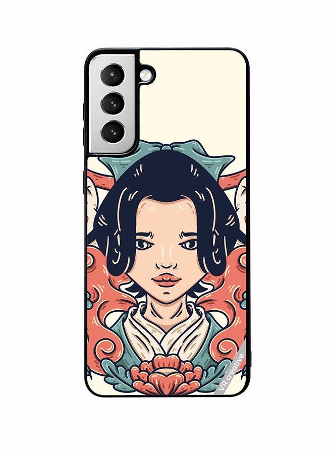 VR CREATIVE Protective Case Cover For Samsung Galaxy S22 Plus 5G Geisha Design Multicolour - Image 1