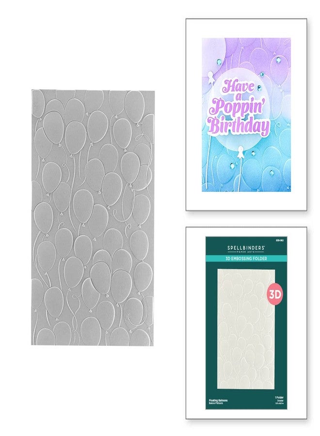 سبيل بيندرز مجلد نقش ثلاثي الأبعاد من Spellbinders بتصميم بالونات عائمة، شفاف - Image 2