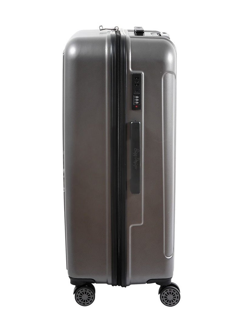 بيج ديزاين تصميم محيط خفيف الوزن للحمل مع عجلة دوارة ونظام قفل رمادي 24 بوصة - Image 3