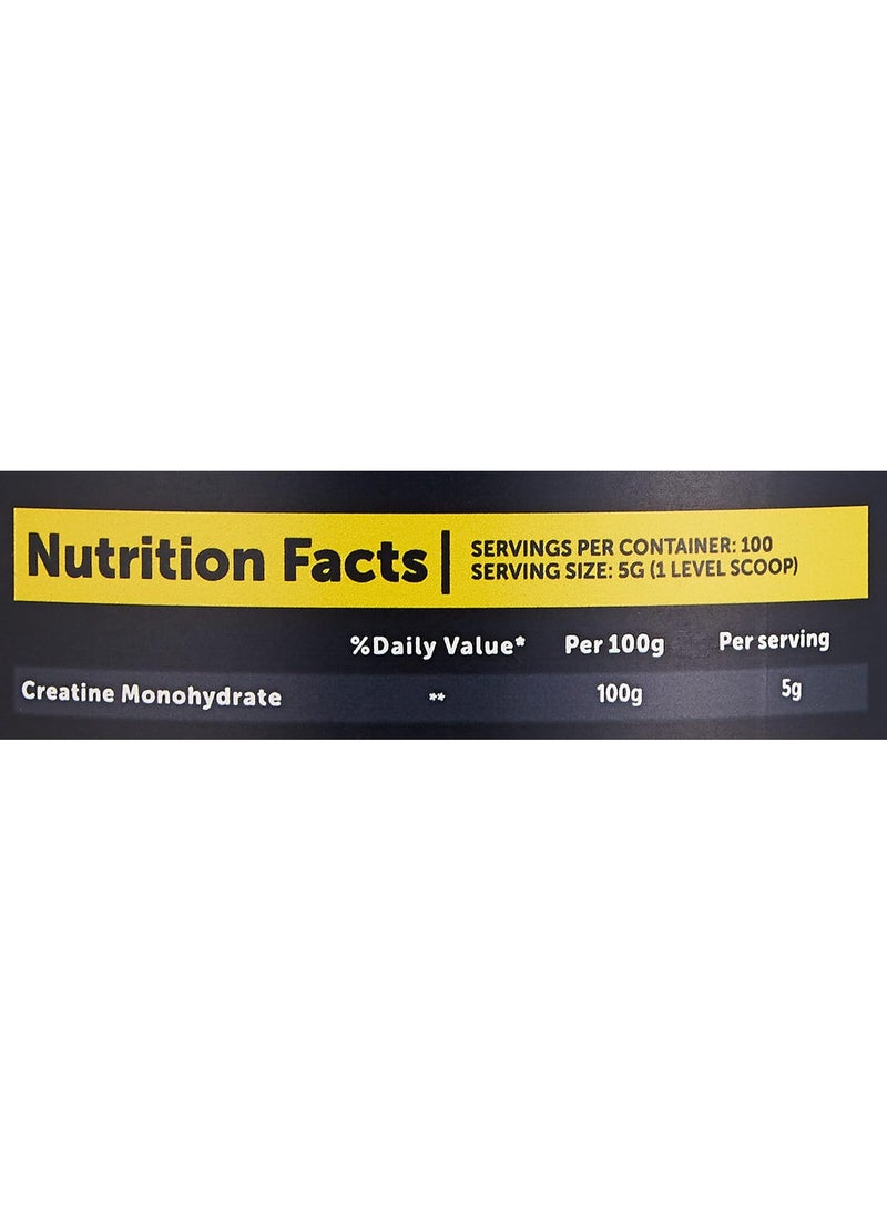 BASIX |PURE CREATINE | CREATINE MONOHYDRATE POWDER |UNFLAVOURED |500G - Image 3