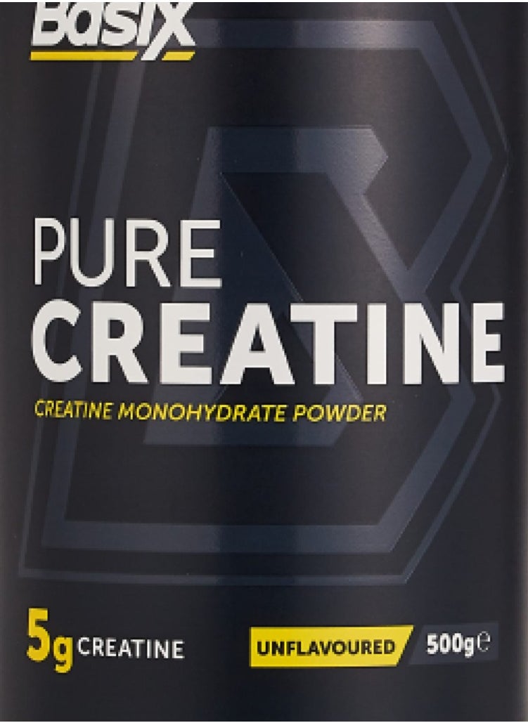 Basix BASIX |PURE CREATINE | CREATINE MONOHYDRATE POWDER |UNFLAVOURED |500G  - Image 2