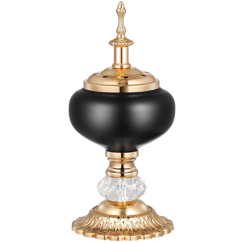 Vintage Iron Hollow Incense Burner Home Office Tabletop Aromatherapy Decor - Image 2