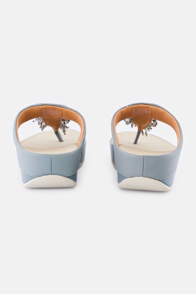 FitFlop Women Slip On Sandal, Light Grey  - Image 3