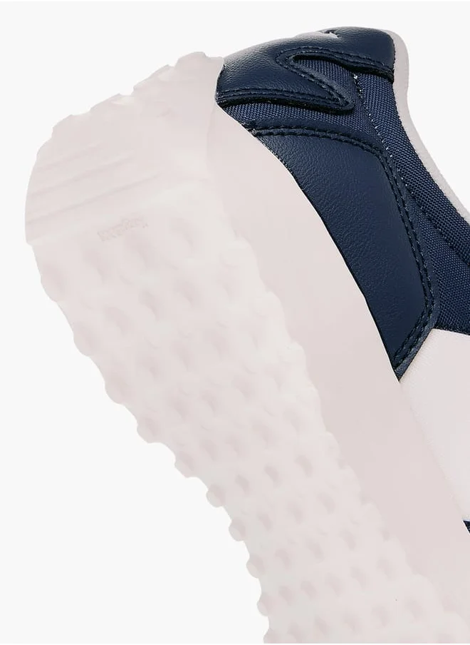 كانغاروس Boys' Panelled Sports Shoes with Hook and Loop Closure