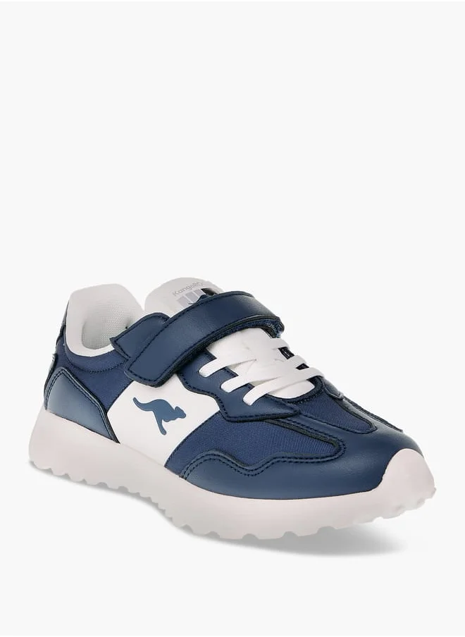 كانغاروس Boys' Panelled Sports Shoes with Hook and Loop Closure