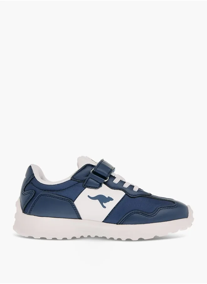 كانغاروس Boys' Panelled Sports Shoes with Hook and Loop Closure