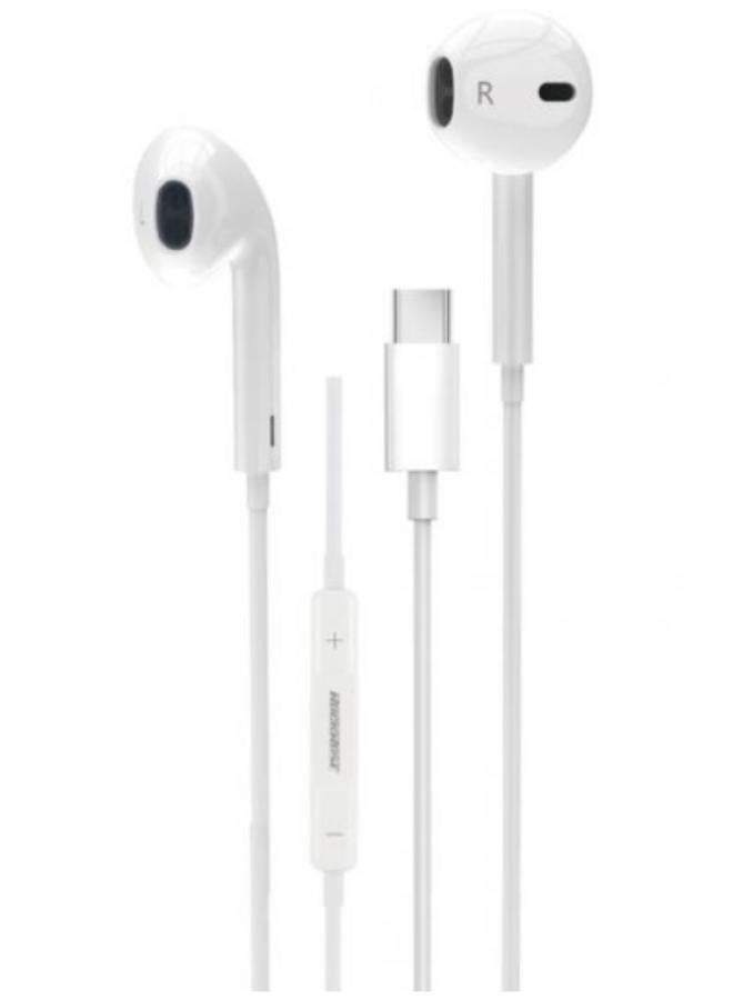 روكروز سماعات أذن RRWE34 Solo TC USB-C DAC Chip توصيل وتشغيل فوري أبيض