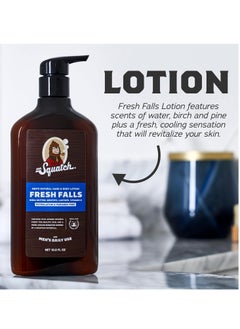 Dr. Squatch Dr. Squatch Men's Non-Greasy Natural Lotion - 24-hour moisturization hand and body lotion - Made with Shea Butter, Coconut Oil, and Vitamin E - Pine Tar, Fresh Falls (2 Pack)  - Image 2