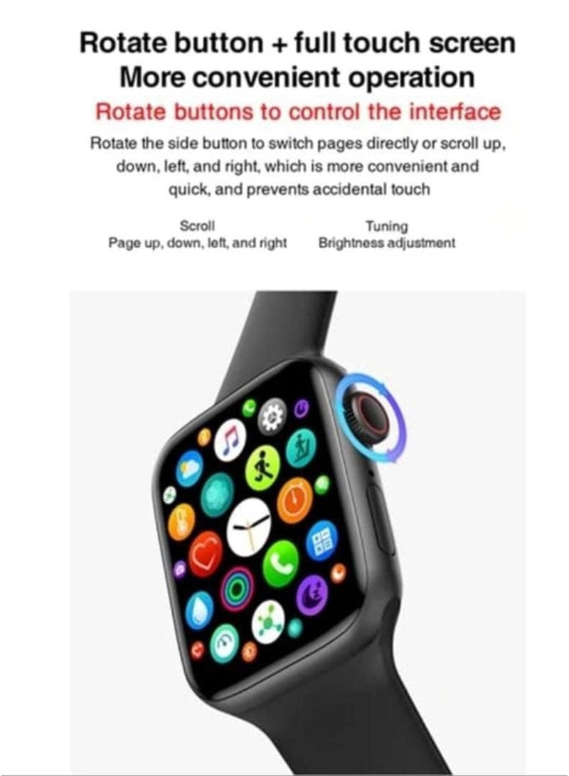 WS 58 Mini Smartwatch ,3 Bands, HD Display, Bluetooth Calling Waterproof Fitness Watches Compatible With Android iOS | Pink