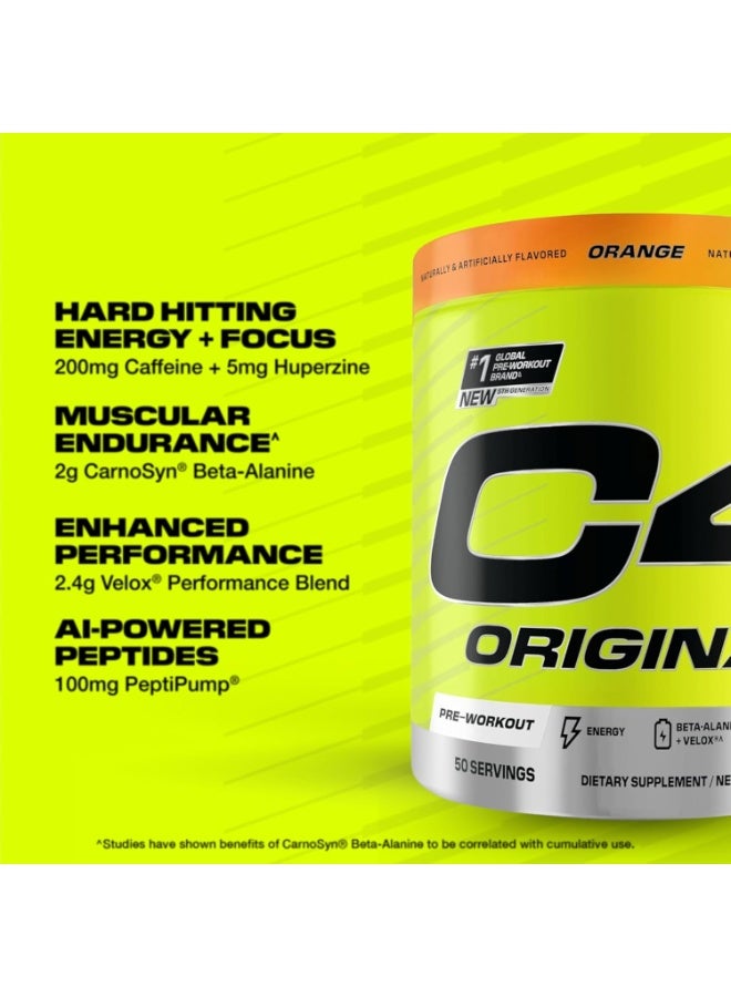 C4 Original Pre-Workout - ORANGE - 50 Servings 455 Gm - Image 5