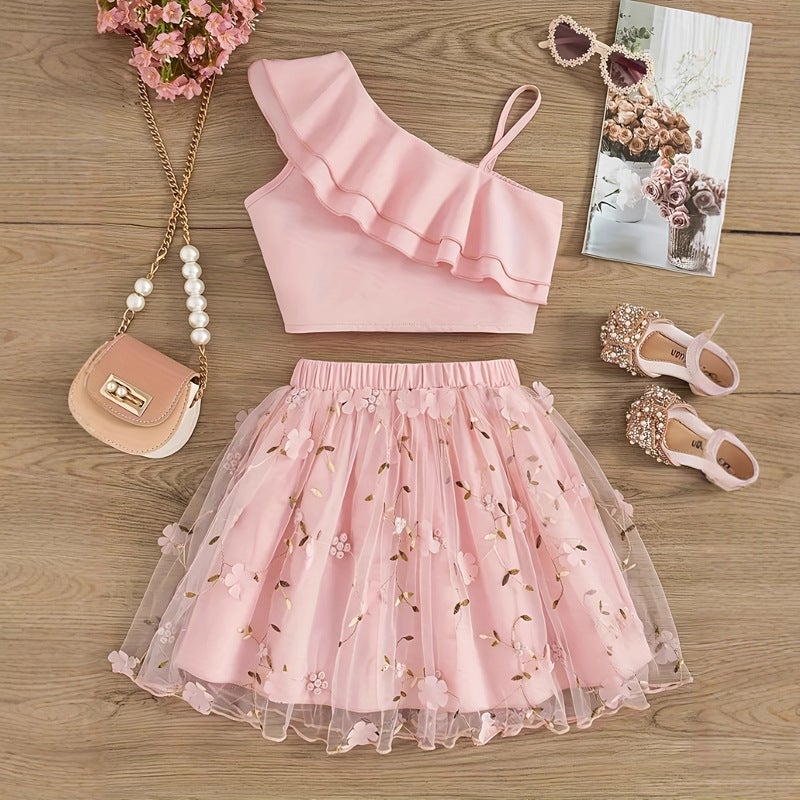ChicPoint 2 Pcs 2-7years Girls Dress Suit - Image 1