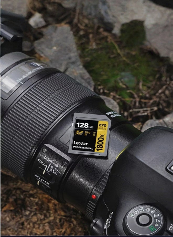 Lexar 128GB Professional 1800x SDXC UHS-II Cards, Up To 270MB/s Read, C10, V60, U1 SD Card - Image 5