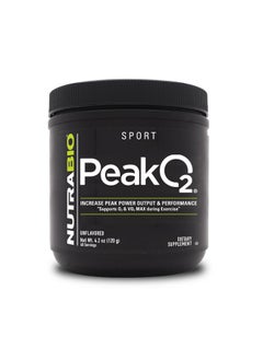 NutraBio NutraBio Peak O2, Unflavored, 4.2 oz (120 g), Labs  - Image 1