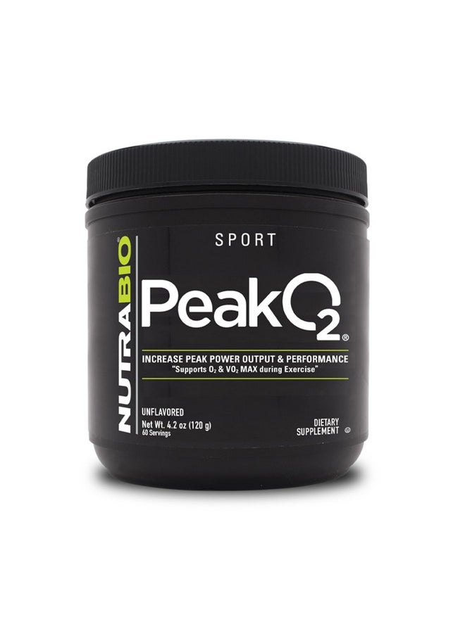 NutraBio NutraBio Peak O2, Unflavored, 4.2 oz (120 g), Labs  - Image 1