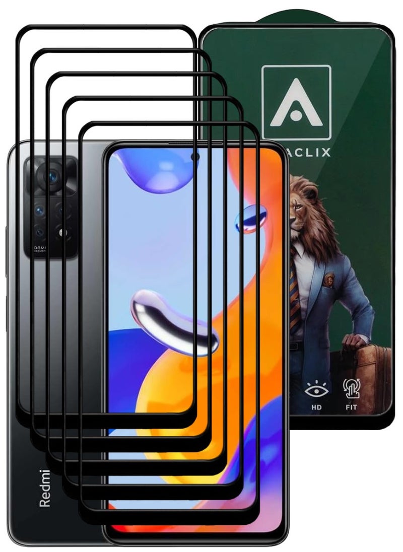 ACLIX 5 Pieces Antistatic ESD Dustproof Premium Quality High Definition Tempered Glass Screen Protector Designed For Xiaomi Redmi Note 11 Pro - Image 1