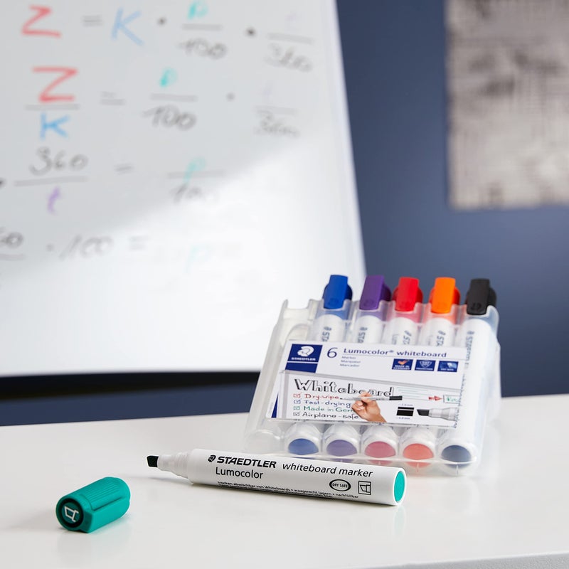 STAEDTLER ماركر لوح أبيض STAEDTLER 351 B WP6 بقلم مائل - ألوان متنوعة (عبوة من 6) - Image 2