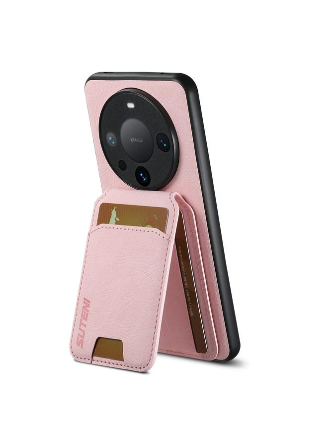 Suteni Case For Huawei Mate 60 Pro H02 Litchi Leather Card Wallet Stand Back Phone Case - Image 2