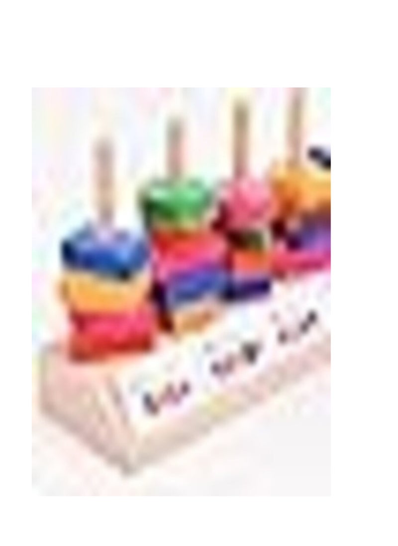 Generic - Wooden toys suitable from 3 years old Sorting and Stacking Shapes Set for sorting colours and shapes Educational wooden puzzle from wood Parent-child interaction Multiple colours - Image 1
