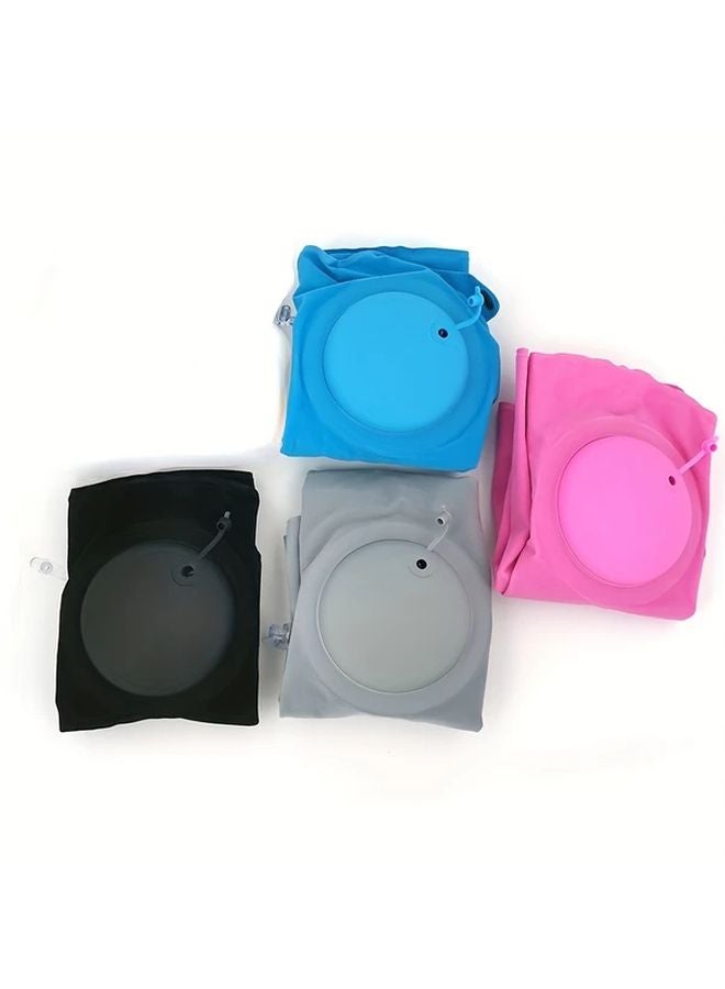 Pink U Shaped Auto Inflate Neck Pillow Cervical Support For Travel Office Car - Image 3